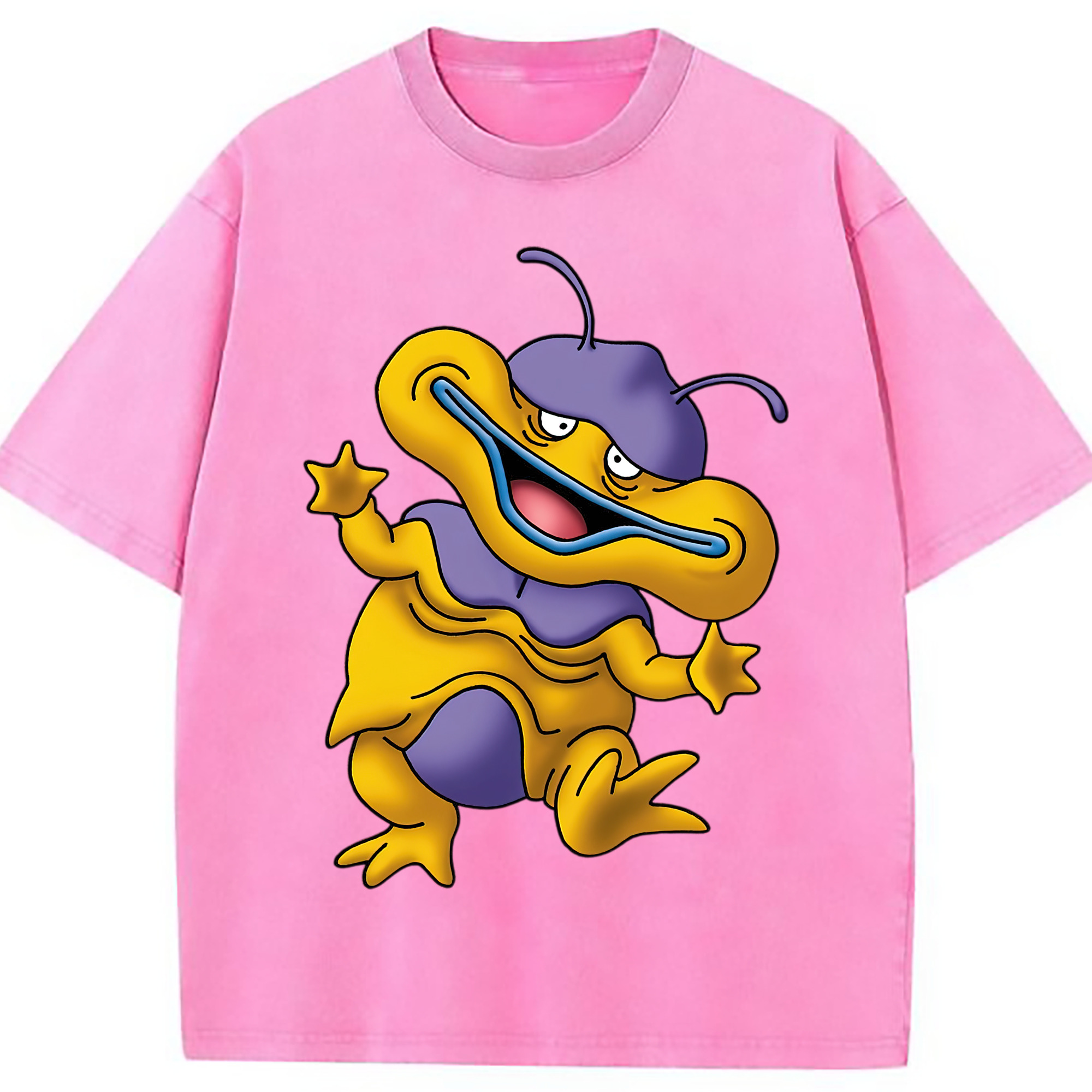 （画像用） ドラゴンクエスト Doragon Kuesuto Dragon Quest 綿100% ヴィンテージ風 半袖Tシャツ（フロントプリント）